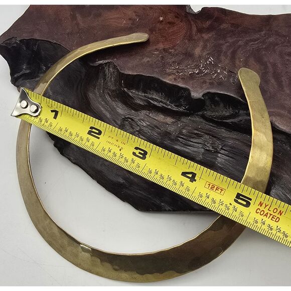 Lot  of 4 Vintage -  Brass Choker Collar Style Necklace & Bracelets - Picture 4 of 8